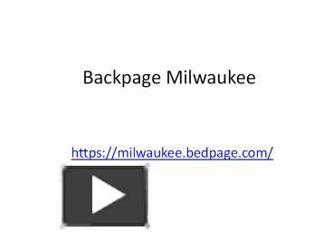 backpage in milwaukee|backpage.com